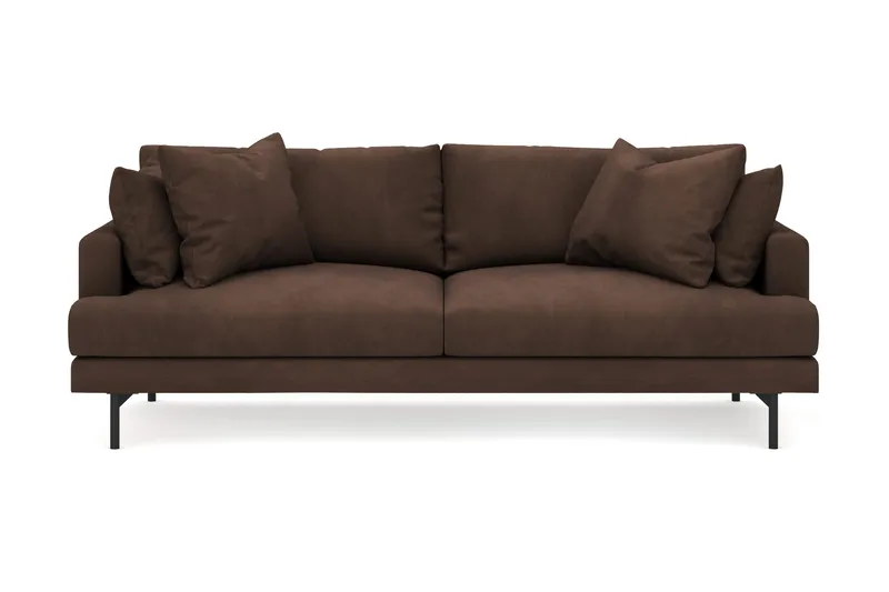 Menard dyb 4-personers sofa i manchesterfløjl, Brun