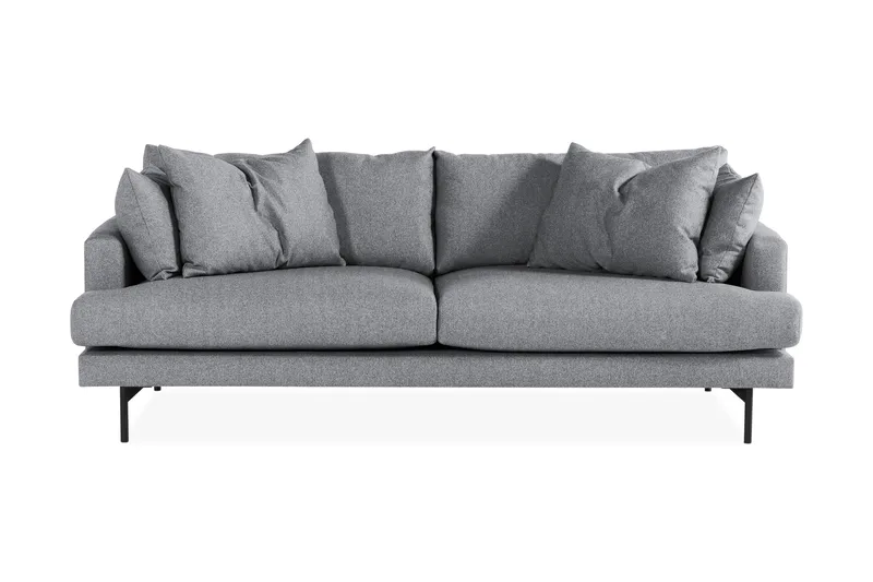 Menard Sofagruppe 4-personers + 4-personers Stofsofa - Grå - Møbler - Sofaer - Sofagrupper