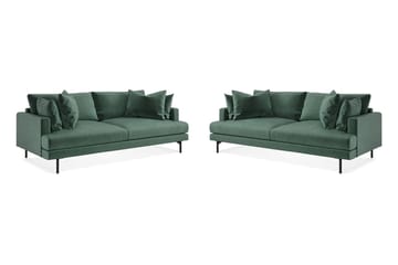 Menard Sofagruppe 4-personers + 4-personers Fløjlssofa
