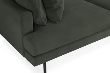 Menard Sofagruppe 4-personers + 4-personers Manchestersofa - Mørkegrøn - Møbler - Sofaer - Sofagrupper