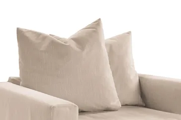 Menard Sofagruppe 4-personers Højrevendt L-formet Chaiselongsofa + Lænestol i Stof - Beige - Møbler - Sofaer - Sofagrupper