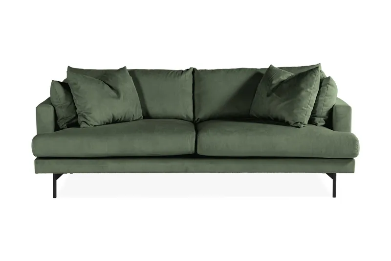 Menard Sofagruppe 4-personers + 4-personers Manchestersofa - Grøn - Møbler - Sofaer - Sofagrupper