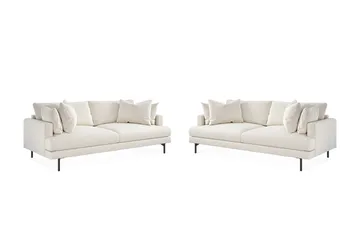 Menard Sofagruppe 4-personers + 4-personers Dyb Fløjlssofa 225 cm bred