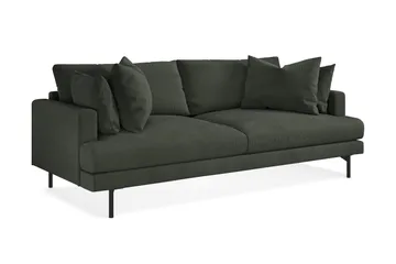 Menard Sofagruppe 4-personers + 4-personers Manchestersofa - Mørkegrøn - Møbler - Sofaer - Sofagrupper