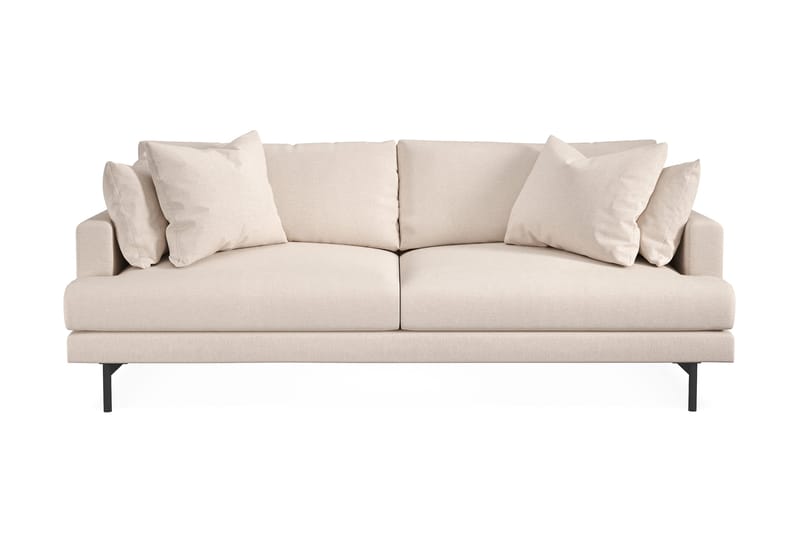 Menard Sofagruppe 4-personers + 4-personers Dyb Stofsofa 225 cm bred - Beige - Møbler - Sofaer - Sofagrupper