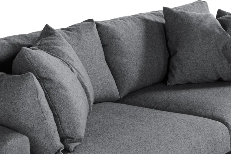 Menard Sofagruppe 4-personers + 4-personers Stofsofa - Mørkegrå - Møbler - Sofaer - Sofagrupper