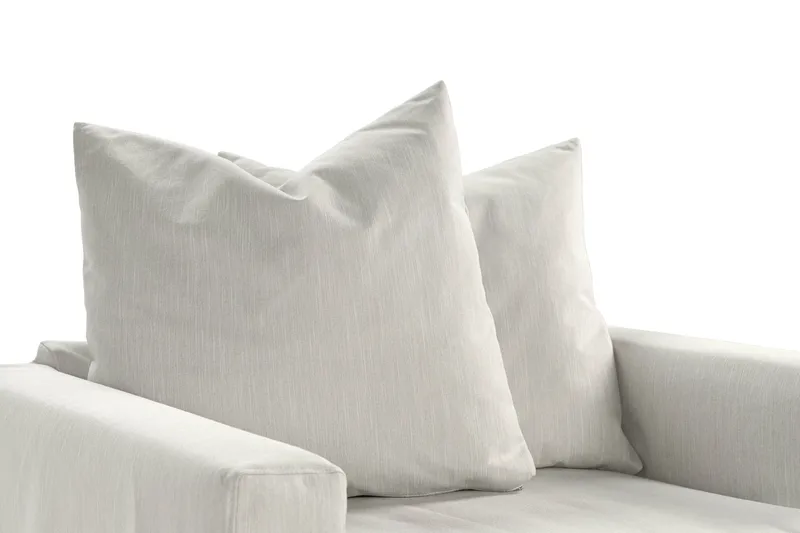 Menard Sofagruppe 4-personers Venstrevendt L-formet Chaiselongsofa + Lænestol i Stof - Lysegrå - Møbler - Sofaer - Sofagrupper