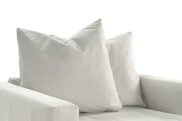 Menard Sofagruppe 4-personers Højrevendt L-formet Chaiselongsofa + Lænestol i Stof - Lysegrå - Møbler - Sofaer - Sofagrupper
