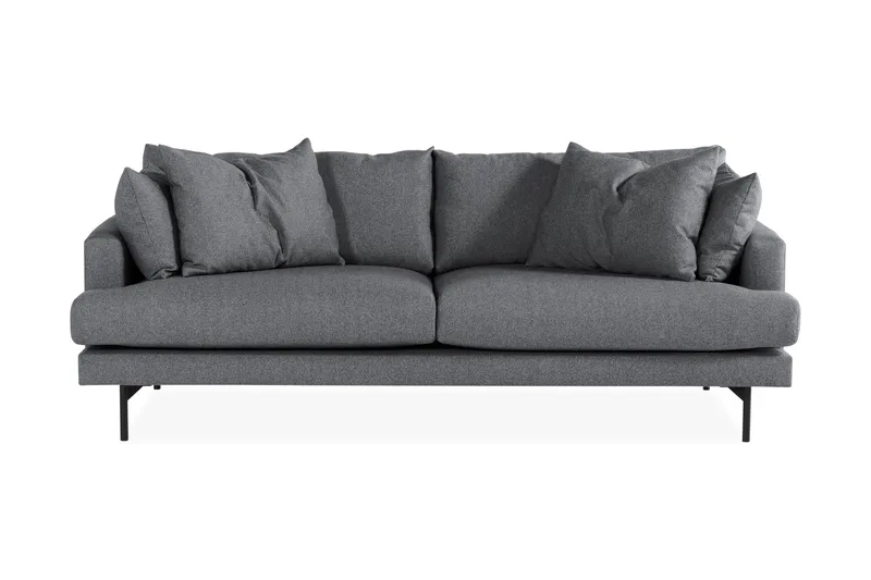 Menard Sofagruppe 4-personers + 4-personers Stofsofa - Mørkegrå - Møbler - Sofaer - Sofagrupper