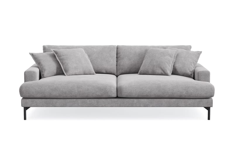 Menard Premium 4-personers dyb sofa i chenille - Grå - Møbler - Sofaer - 4 personers sofa