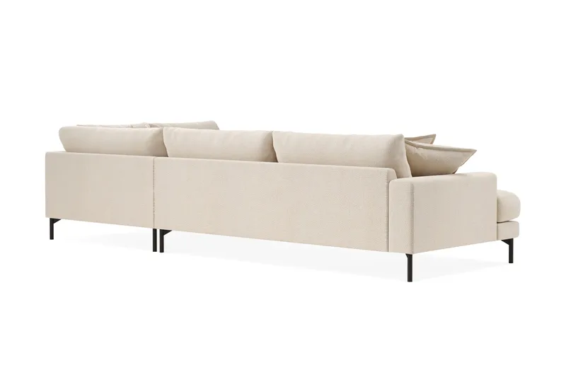 Menard Premium 5-personers højrevendt L-formet dyb chaiselongsofa i chenille - Lysbeige - Møbler - Sofaer - Sofa med chaiselong