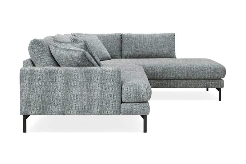 Menard Premium 5-personers højrevendt L-formet dyb chaiselongsofa i chenille - Grå/Blå - Møbler - Sofaer - Sofa med chaiselong