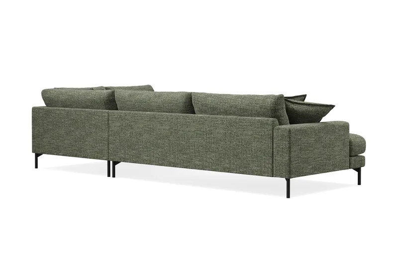 Menard Premium 5-seters Høyrevendt L-formet Dyp Sjeselongsofa i Chenille - Grønn - Møbler - Sofaer - Sofa med chaiselong