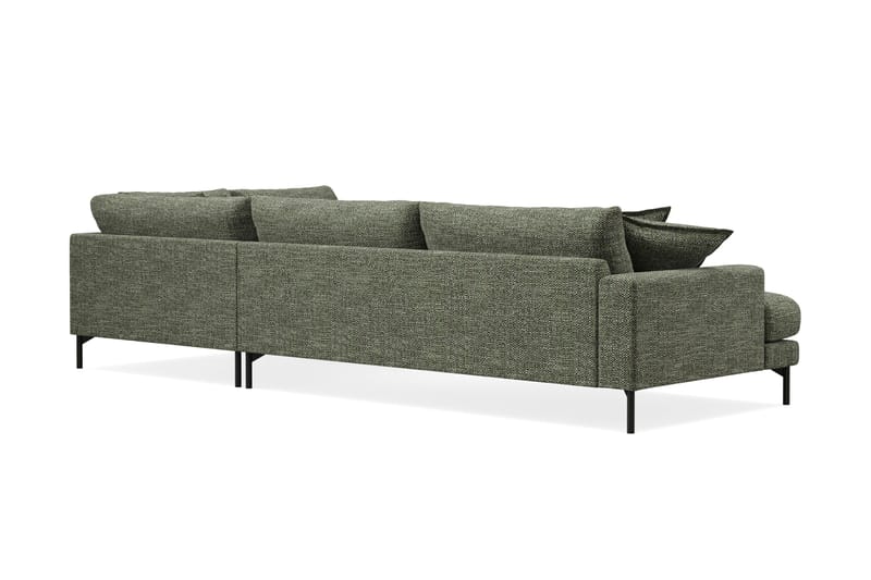 Menard Premium 5-personers højrevendt L-formet dyb chaiselongsofa i chenille - Grøn - Møbler - Sofaer - Sofa med chaiselong