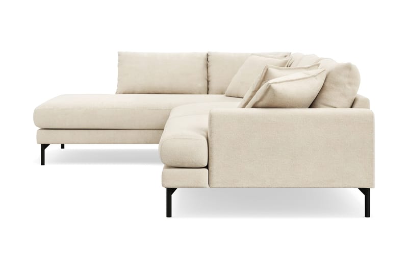 Menard Premium 5-personers venstrevendt L-formet dyb chaiselongsofa i chenille - Beige - Møbler - Sofaer - Sofa med chaiselong