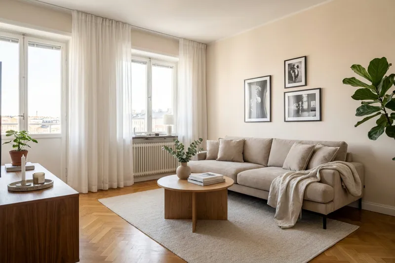 Menard Premium 4-personers dyb sofa i stof - Brun - Møbler - Sofaer - 4 personers sofa