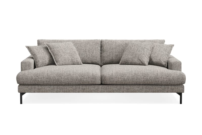 Menard Premium 4-personers dyb sofa i chenille - Grå - Møbler - Sofaer - 4 personers sofa