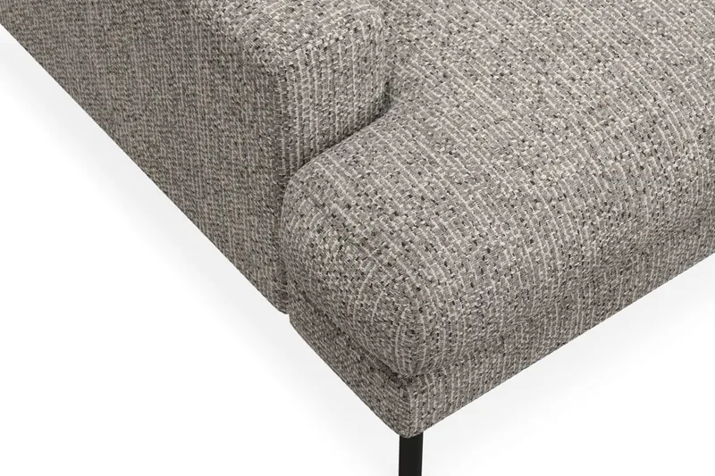 Menard Premium 5-seters Høyrevendt L-formet Dyp Sjeselongsofa i Chenille - Grå - Møbler - Sofaer - Sofa med chaiselong