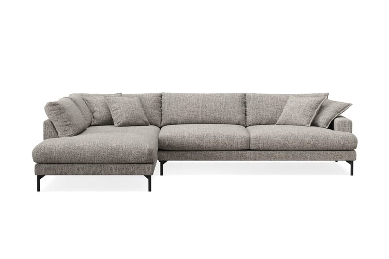 Menard Premium 5-seters Venstrevendt L-formet Dyp Sjeselongsofa i Chenille - Grå - Møbler - Sofaer - Sofa med chaiselong