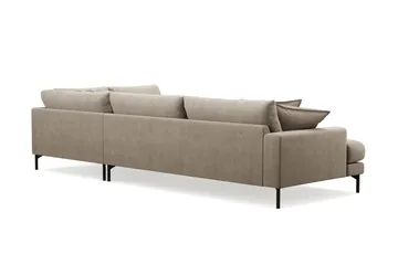Menard Premium 5-personers højrevendt L-formet dyb chaiselongsofa i stof - Brun - Møbler - Sofaer - Sofa med chaiselong