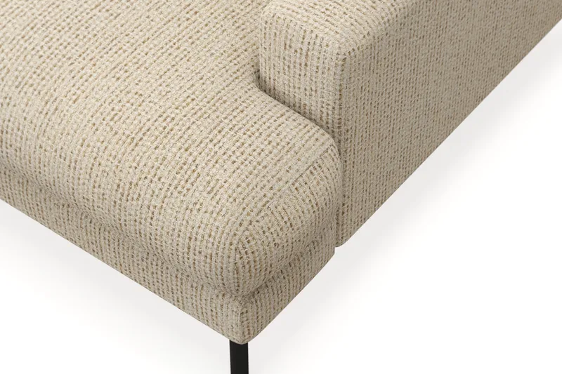 Menard Premium 5-seters Venstrevendt L-formet Dyp Sjeselongsofa i Chenille - Beige - Møbler - Sofaer - Sofa med chaiselong