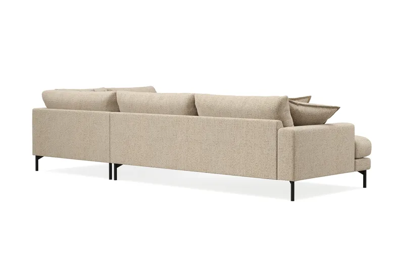 Menard Premium 5-personers højrevendt L-formet dyb chaiselongsofa i chenille - Beige - Møbler - Sofaer - Sofa med chaiselong