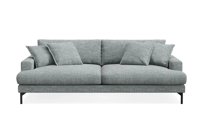 Menard Premium 4-seters Dyp Sofa i Chenille, Grå/Blå