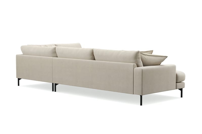 Menard Premium 5-personers højrevendt L-formet dyb chaiselongsofa i stof - Beige - Møbler - Sofaer - Sofa med chaiselong