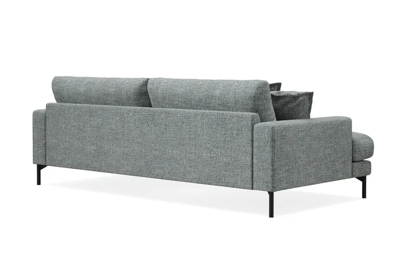 Menard Premium 4-personers dyb sofa i chenille - Grå/Blå - Møbler - Sofaer - 4 personers sofa