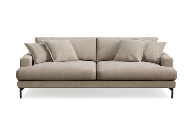 Menard Premium 4-personers dyb sofa i stof - Brun - Møbler - Sofaer - 4 personers sofa