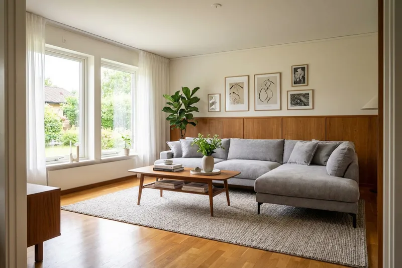 Menard Premium 5-personers højrevendt L-formet dyb chaiselongsofa i chenille - Grå - Møbler - Sofaer - Sofa med chaiselong