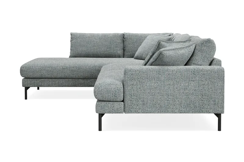 Menard Premium 5-seters Venstrevendt L-formet Dyp Sjeselongsofa i Chenille - Grå/Blå - Møbler - Sofaer - Sofa med chaiselong