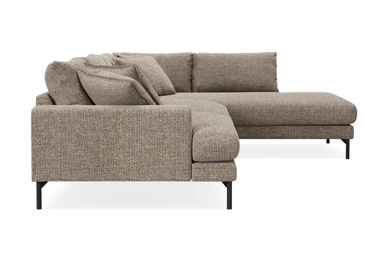 Menard Premium 5-personers højrevendt L-formet dyb chaiselongsofa i chenille - Brun - Møbler - Sofaer - Sofa med chaiselong