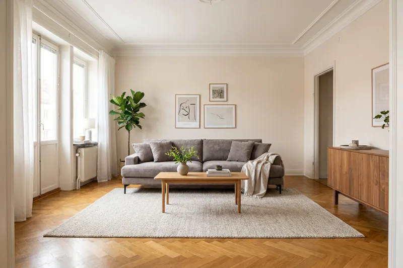 Menard Premium 4-personers dyb sofa i chenille - Grå/Brun - Møbler - Sofaer - 4 personers sofa