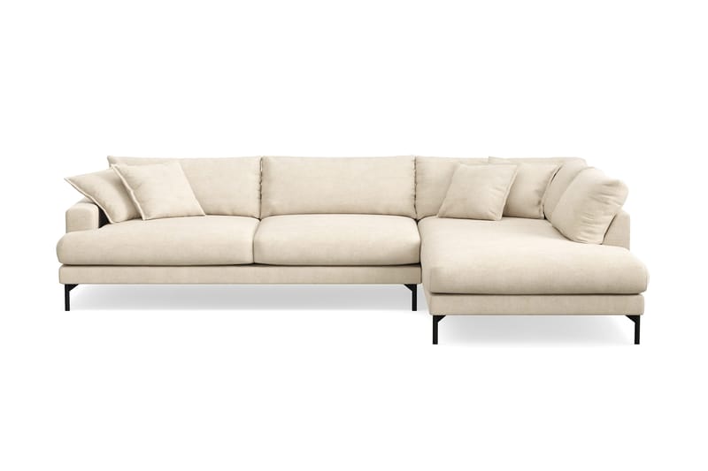 Menard Premium 5-personers højrevendt L-formet dyb chaiselongsofa i chenille, Beige