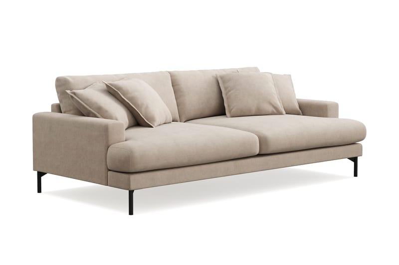 Menard Premium 4-personers dyb sofa i stof - Beige - Møbler - Sofaer - 4 personers sofa