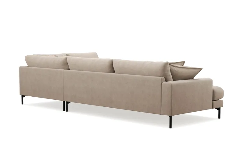 Menard Premium 5-personers højrevendt L-formet dyb chaiselongsofa i stof - Beige - Møbler - Sofaer - Sofa med chaiselong