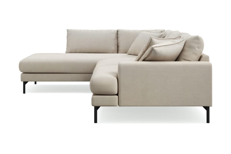 Menard Premium 5-personers venstrevendt L-formet dyb chaiselongsofa i stof - Beige - Møbler - Sofaer - Sofa med chaiselong
