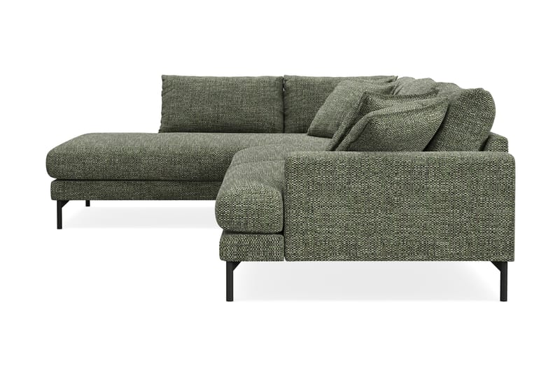 Menard Premium 5-seters Venstrevendt L-formet Dyp Sjeselongsofa i Chenille - Grønn - Møbler - Sofaer - Sofa med chaiselong