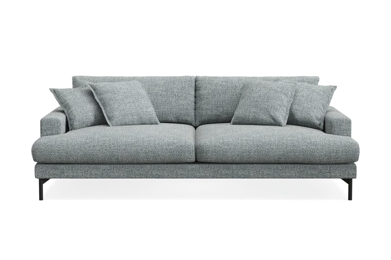 Menard Premium 4-seters Dyp Sofa i Chenille - Grå/Blå - Møbler - Sofaer - 4 personers sofa