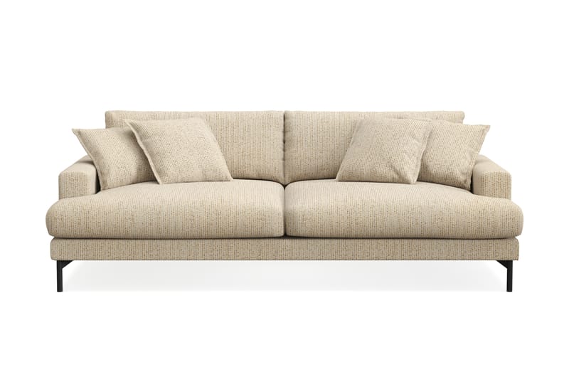 Menard Premium 4-seters Dyp Sofa i Chenille - Beige - Møbler - Sofaer - 4 personers sofa