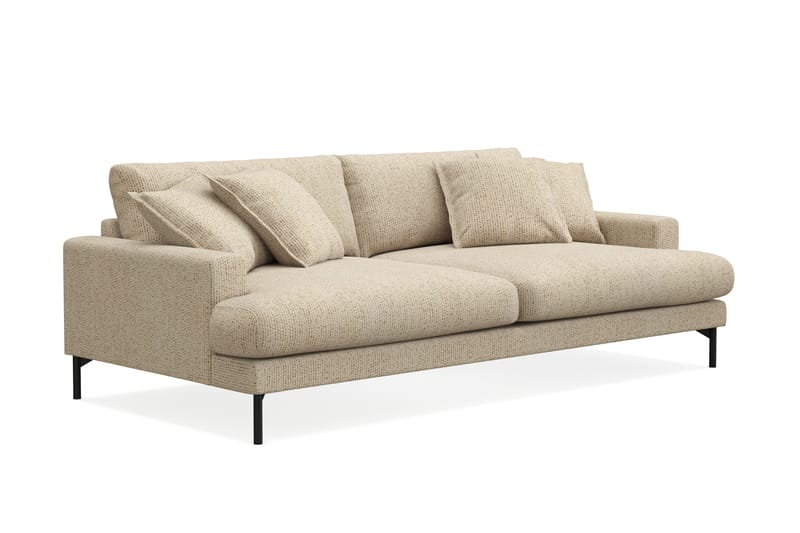 Menard Premium 4-seters Dyp Sofa i Chenille - Beige - Møbler - Sofaer - 4 personers sofa