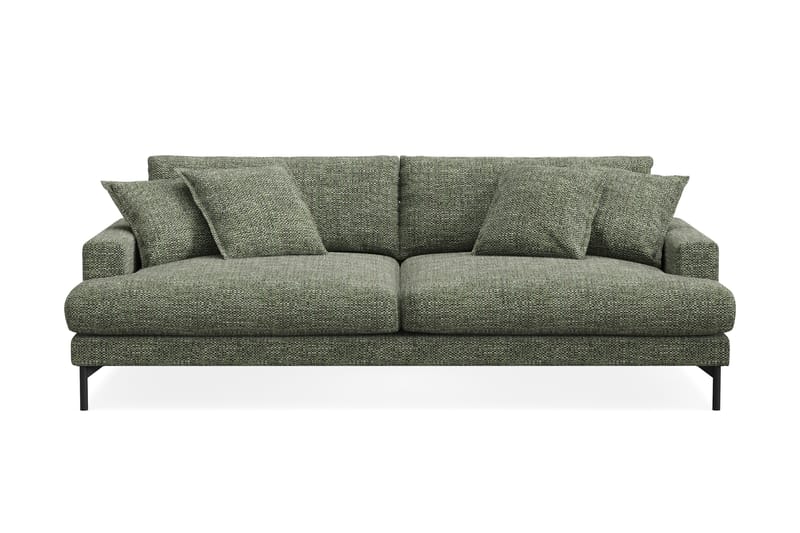 Menard Premium 4-seters Dyp Sofa i Chenille - Grønn - Møbler - Sofaer - 4 personers sofa