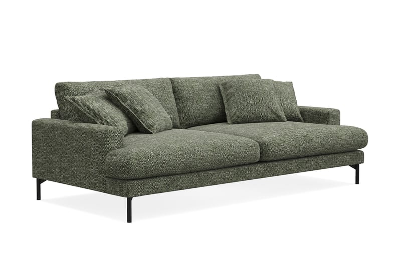 Menard Premium 4-seters Dyp Sofa i Chenille - Grønn - Møbler - Sofaer - 4 personers sofa