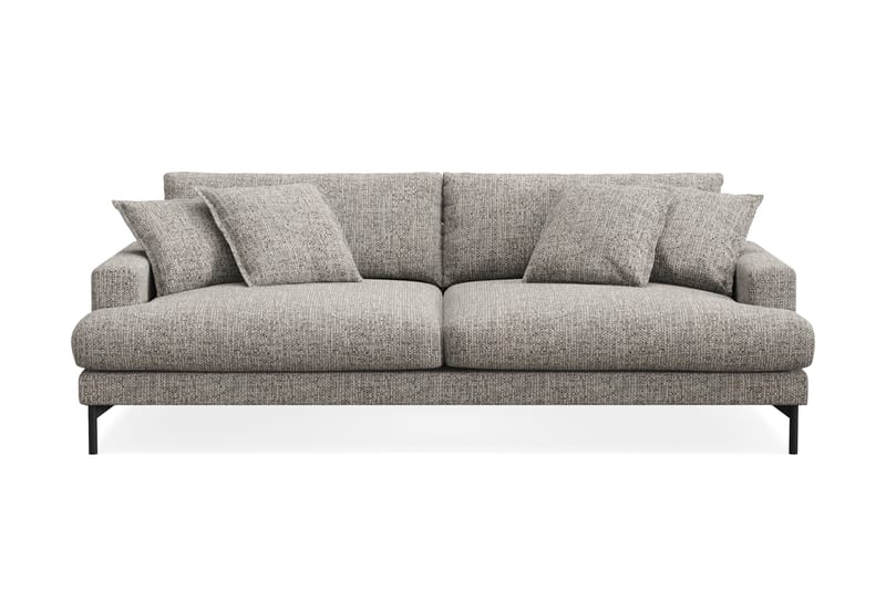Menard Premium 4-seters Dyp Sofa i Chenille - Grå - Møbler - Sofaer - 4 personers sofa