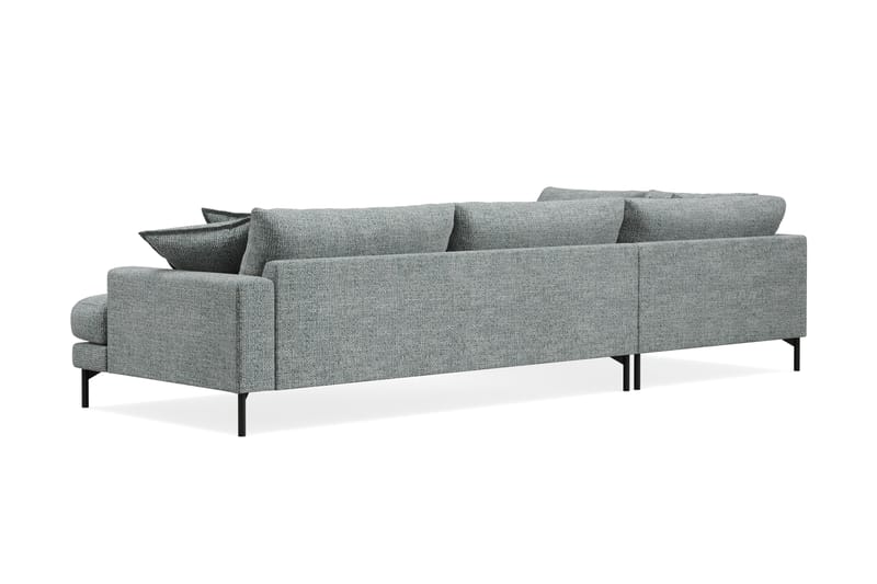Menard Premium 5-seters Venstrevendt L-formet Dyp Sjeselongsofa i Chenille - Grå/Blå - Møbler - Sofaer - Sofa med chaiselong