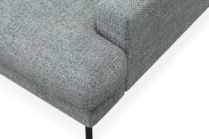 Menard Premium 5-seters Venstrevendt L-formet Dyp Sjeselongsofa i Chenille - Grå/Blå - Møbler - Sofaer - Sofa med chaiselong