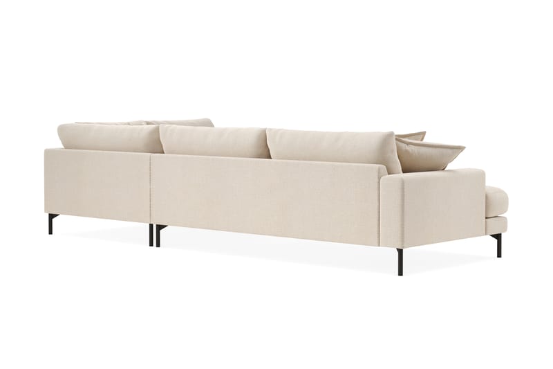 Menard Premium 5-seters Høyrevendt L-formet Dyp Sjeselongsofa i Chenille - Lys Beige - Møbler - Sofaer - Sofa med chaiselong