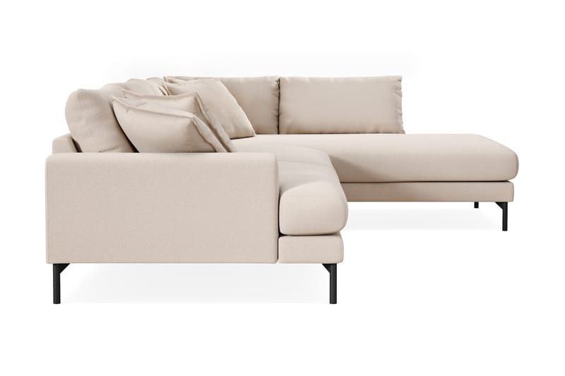Menard Premium 5-seters Høyrevendt L-formet Dyp Sjeselongsofa i Bouclé - Lys Beige - Møbler - Sofaer - Sofa med chaiselong