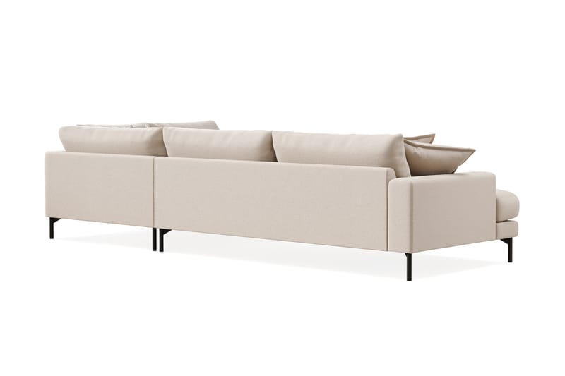 Menard Premium 5-seters Høyrevendt L-formet Dyp Sjeselongsofa i Bouclé - Lys Beige - Møbler - Sofaer - Sofa med chaiselong